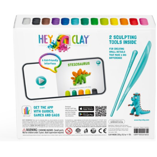 Hey Clay Knutselen, Knutselpakket - Hey Clay Dinos, set van 15