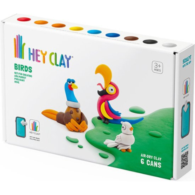 Hey Clay Knutselen, Knutselpakket - Hey Clay Birds: Pheasant, Ara Parrot, Dove