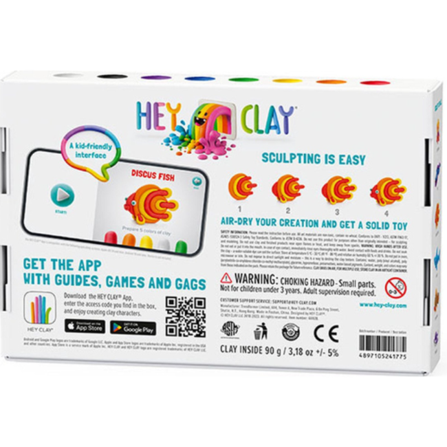 Hey Clay Knutselen, Knutselpakket - Hey Clay Ocean: Clownfish, Discus Fish, Eel