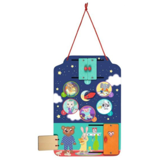 Educatief speelgoed - Kleine knuffelhelden houten interactieve avondroutine, 3+