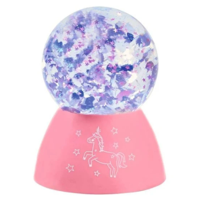 LED glitterbol met licht en timer