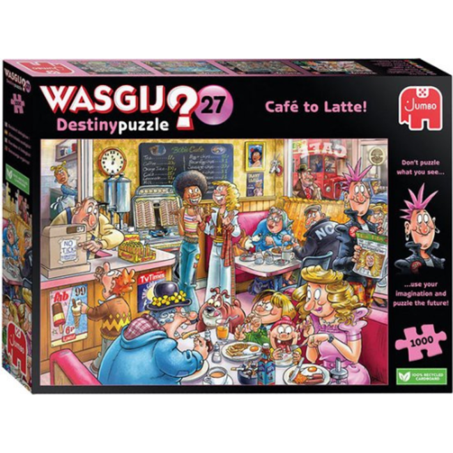 Puzzels, Legpuzzels - Wasgij Destiny nr. 27 Coffee shop, 1000 stukjes