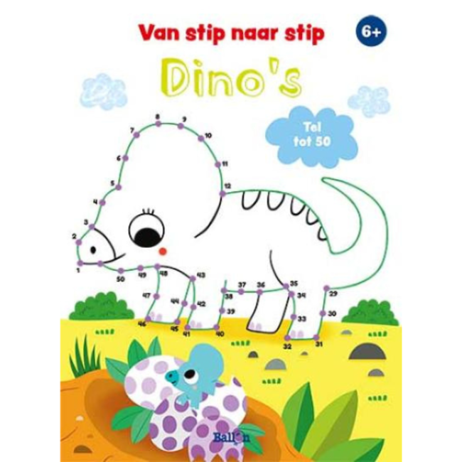 Van stip naar stip tot 50 - Dinosaur. 6+