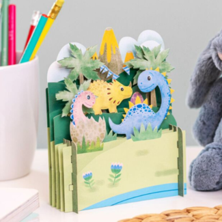 Alijoy design 3D pop-up card dino
