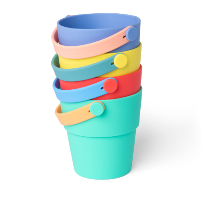 Badspeelgoed - Bath buckets, green/red/yeloow/blue