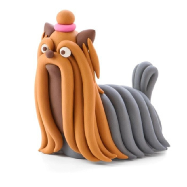 Hey Clay Knutselen, Knutselpakketten  - HeyClay - Yorkshire Terrier - 3 cans