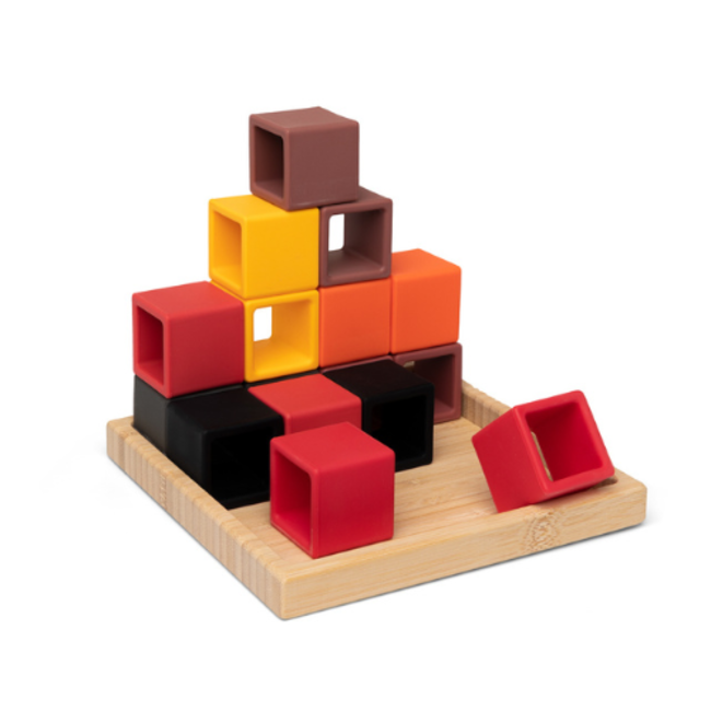 Babyspeelgoed - Siliconen blokkenset, vulkaan