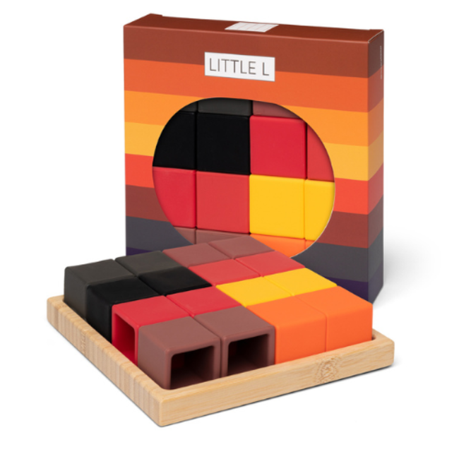 Babyspeelgoed - Siliconen blokkenset, vulkaan