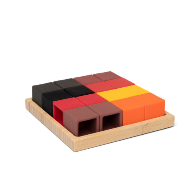 Babyspeelgoed - Siliconen blokkenset, vulkaan