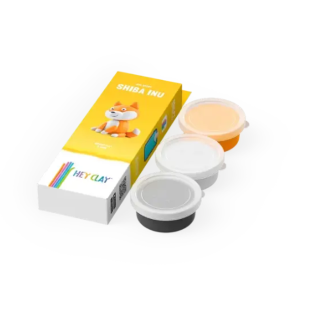 Hey Clay Knutselen, Knutselpakketten  - HeyClay - Shibu inu - 3 cans