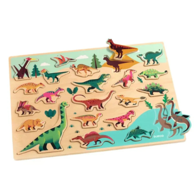 Djeco Houten Puzzels - Puzzlo Dino