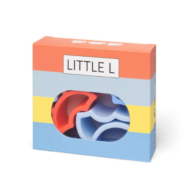 Babyspeelgoed, stapeltoren - Siliconen wolkenset, pastel