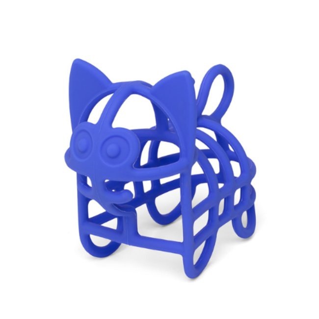 Babyspeelgoed - Siliconen bijtfiguur Kat paars