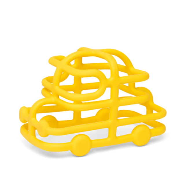 Babyspeelgoed - Siliconen bijtfiguur Auto geel