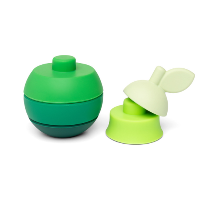 Babyspeelgoed, stapeltoren - Siliconen stapel peer, groen