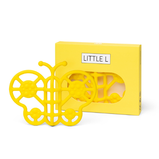 Babyspeelgoed - Siliconen bijtfiguur Vlinder geel