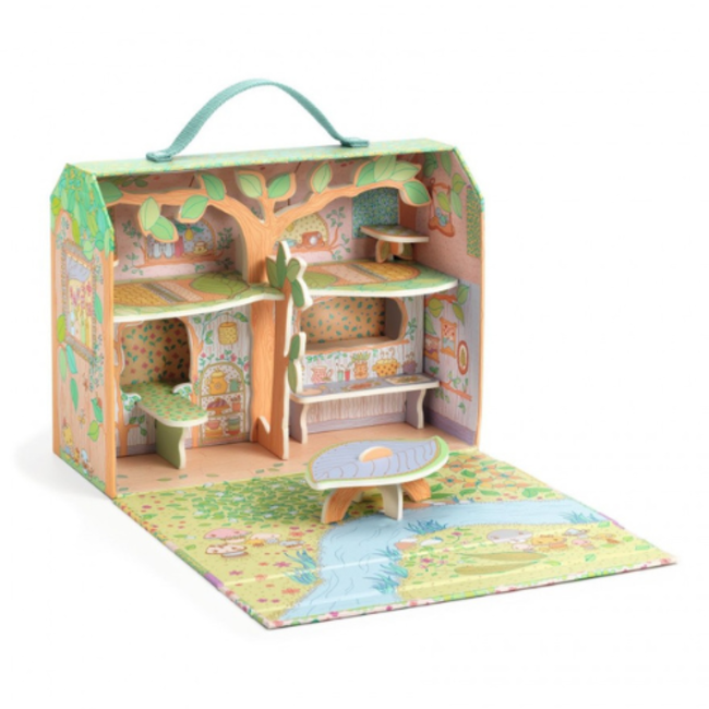 Djeco Imaginary World - Tinyly - Sylvia & Fox'S Woodland House Beeldjes
