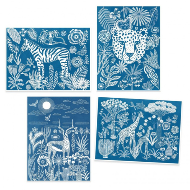Djeco Knutselpakket - Cyanotype Night Savannah