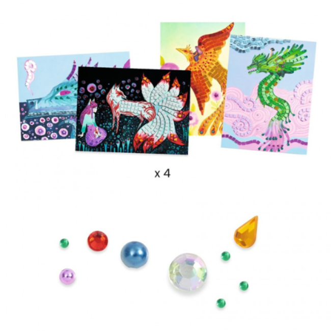 Djeco Knutselen - Collages van Legendarische Wezens, Mozaïek