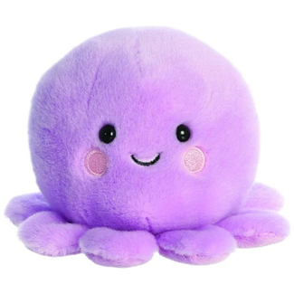Aurora Palm Pals Knuffels - Octopus paars, 13cm