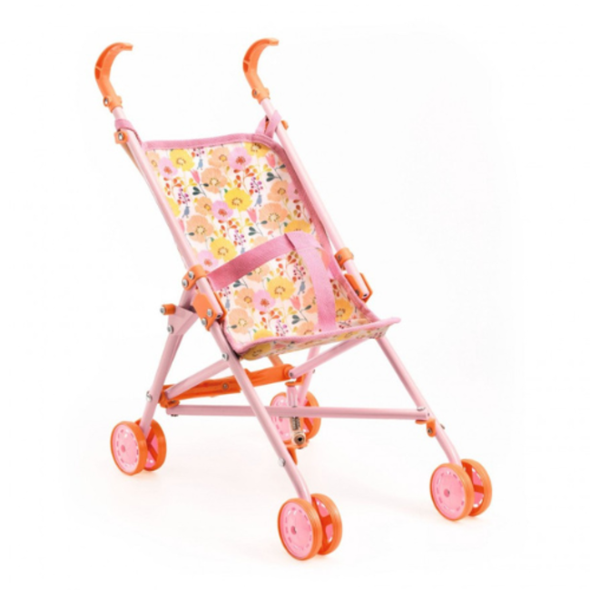 Djeco Pomeo Collectie - Kinderwagen Bloemen - 54 Cm