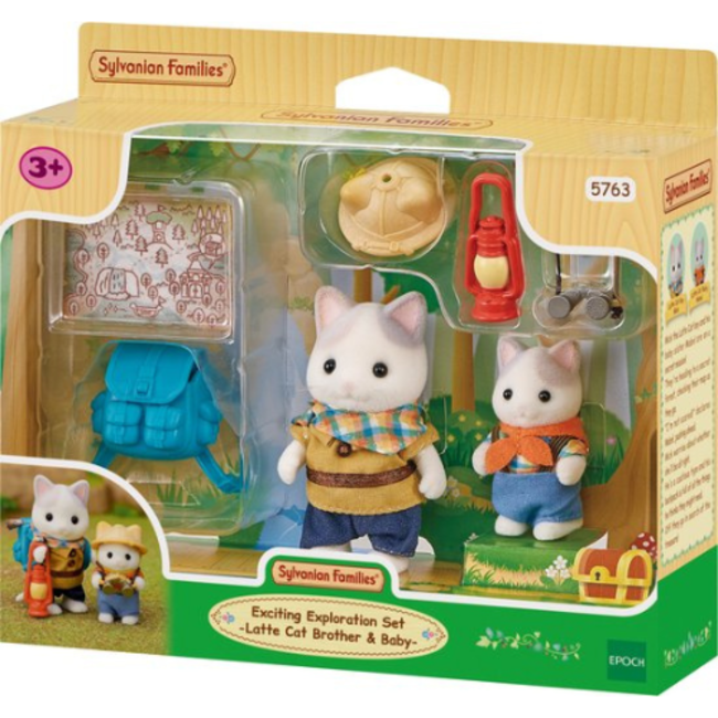 Sylvanian Families Duo avonturiers- latte kat broer en baby