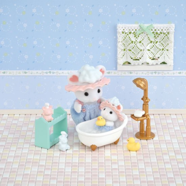 Sylvanian Families Bubbel badtijd broer- zus