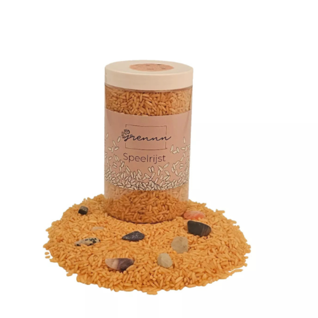 Grennn Sensorisch speelgoed, Grennn speelrijst edelstenen mix 300 gram