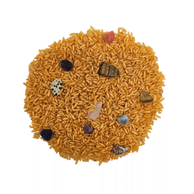 Grennn Sensorisch speelgoed, Grennn speelrijst edelstenen mix 300 gram