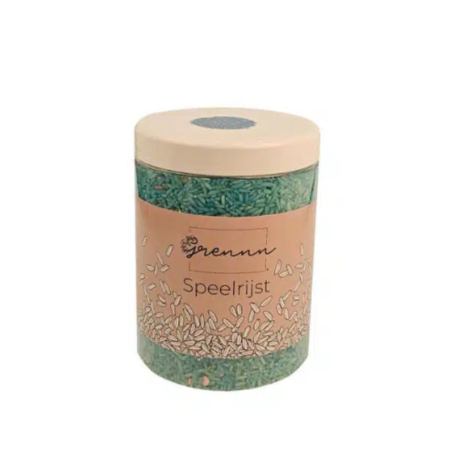 Grennn Sensorisch speelgoed, Grennn Speelrijst - Voorjaar, 300gr.