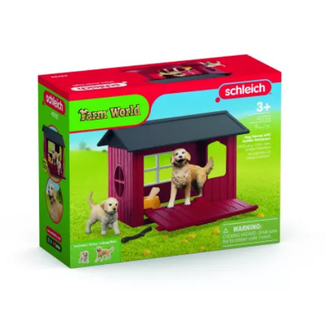 Schleich Farm World - Hondenhok Met Golden Retrievers