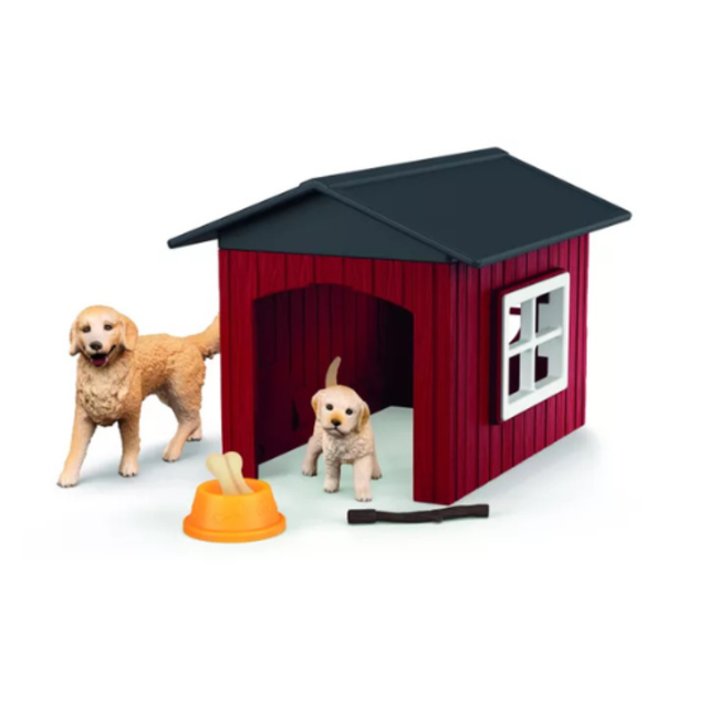 Schleich Farm World - Hondenhok Met Golden Retrievers