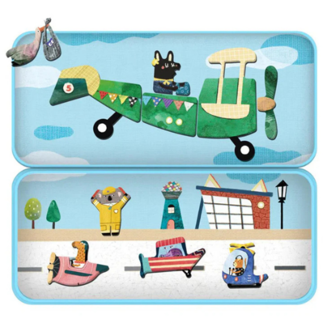 Magnetische puzzeldoos - MierEdu Vliegtuigen