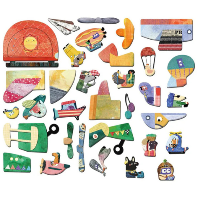 Magnetische puzzeldoos - MierEdu Vliegtuigen