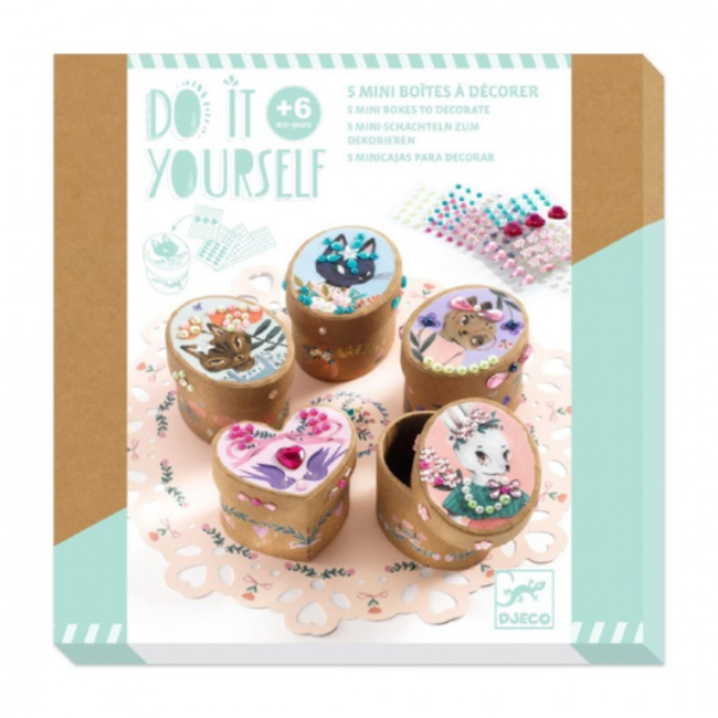 Djeco Knutselen - Diy Mini Doosjes Decoreren