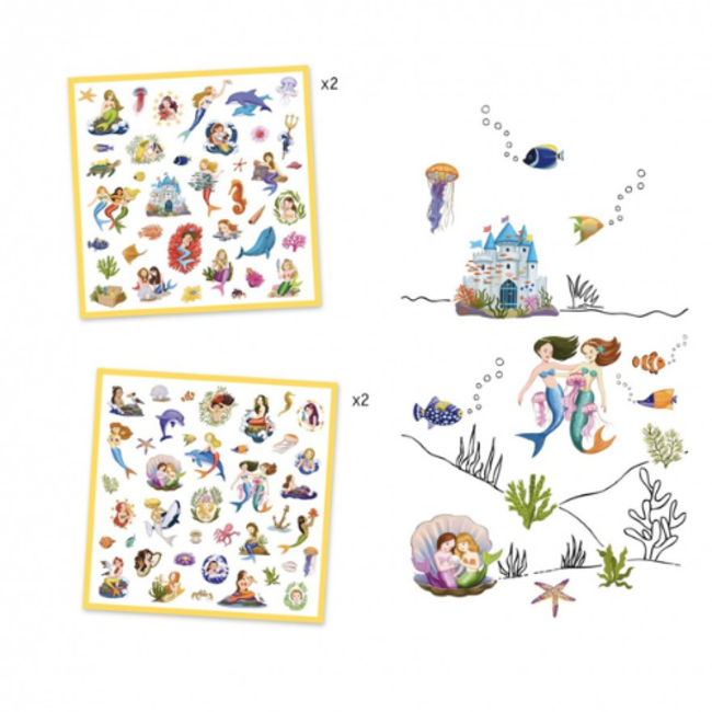 Djeco Knutselen - Zeemeermin stickers