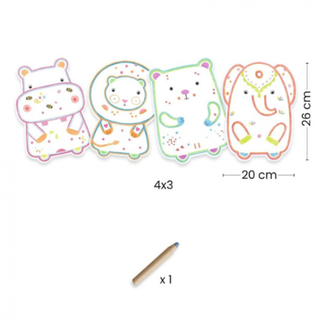 Djeco Knutselen, Kleurboek - Wilde dieren