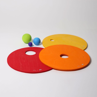 Grimms GRIMM’S x Stapelstein® Rolling Discs Warm Rainbow