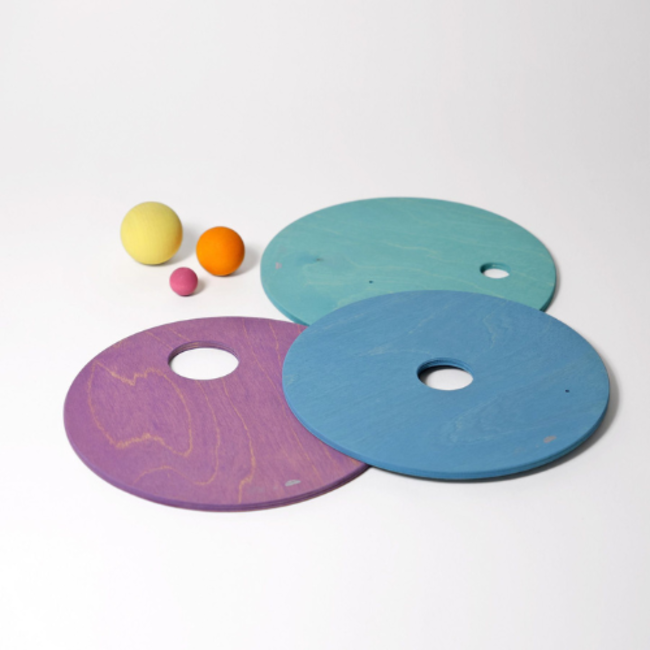 Grimms GRIMM’S x Stapelstein® Rolling Discs Cool Pastel