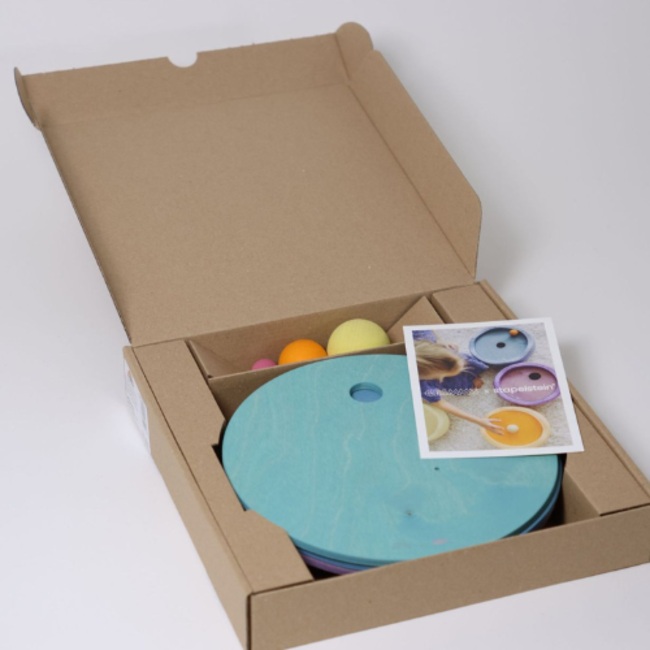 Grimms GRIMM’S x Stapelstein® Rolling Discs Cool Pastel