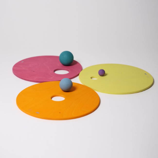 Grimms GRIMM’S x Stapelstein® Rolling Discs Warm  Pastel