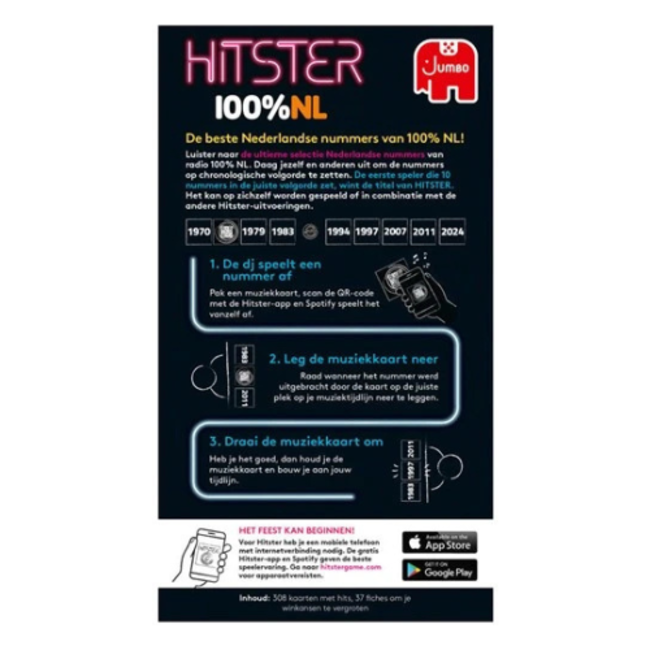 Jumbo Spellen, Partyspellen - Hitster 100% NL