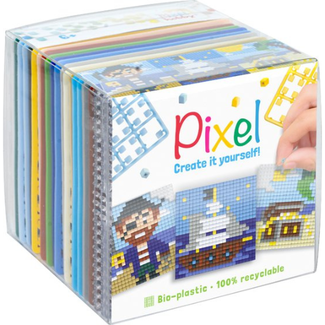 Pixelhobby Knutselen, Pixel cube - Pirate, 6+