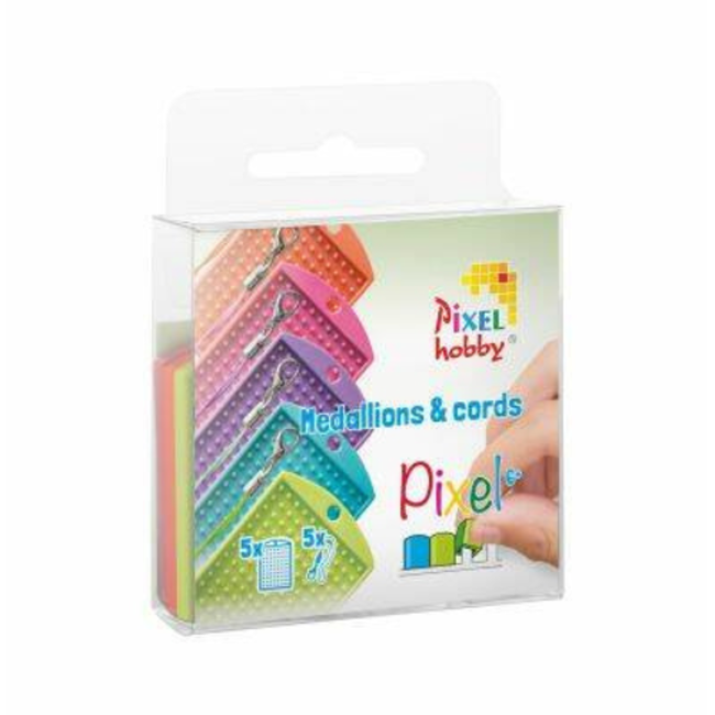 Pixelhobby Set van 5 medaillions & 5 color cords - Kleuren