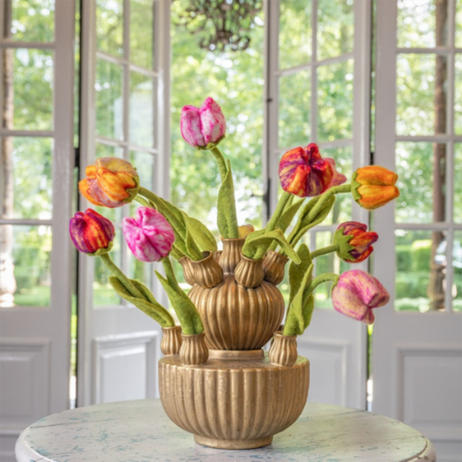 Sjaal met Verhaal Vilten Bloemen - Tulp