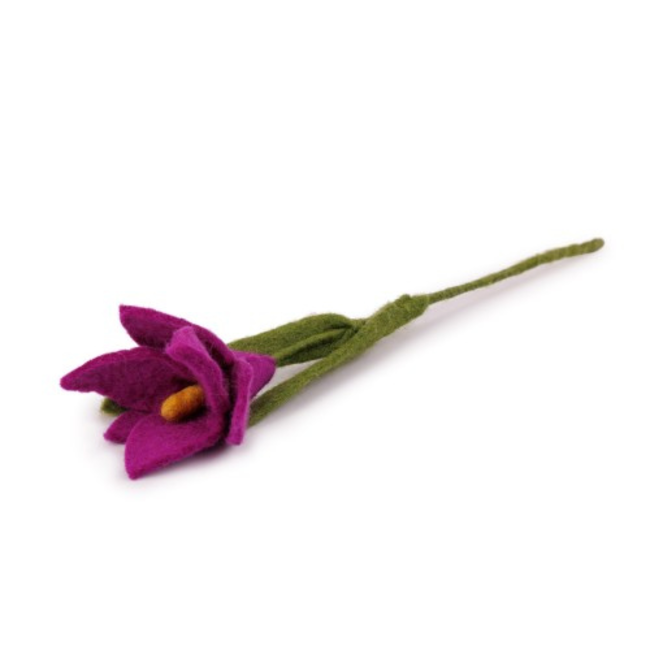 Sjaal met Verhaal Vilten Bloemen - Krokus