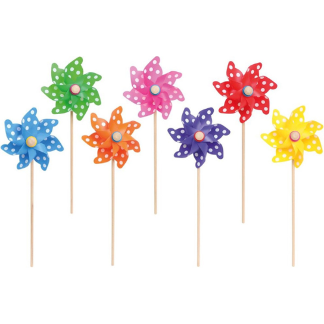 Buitenspeelgoed, Windmolen - Witte stippen, 58cm,  assorti