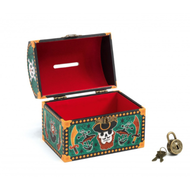 Djeco Little Big Room - TRESORS Pirate Piggy Bank - FSC MIX - FSC MIX