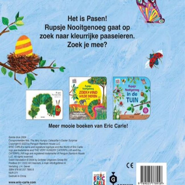 Gottmer Boeken, Kartonboeken - Vrolijk Pasen met Rupsje Nooitgenoeg, 2+