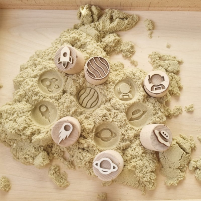 Knutselen, Accessoires - Houten Stempels Ruimtevaart